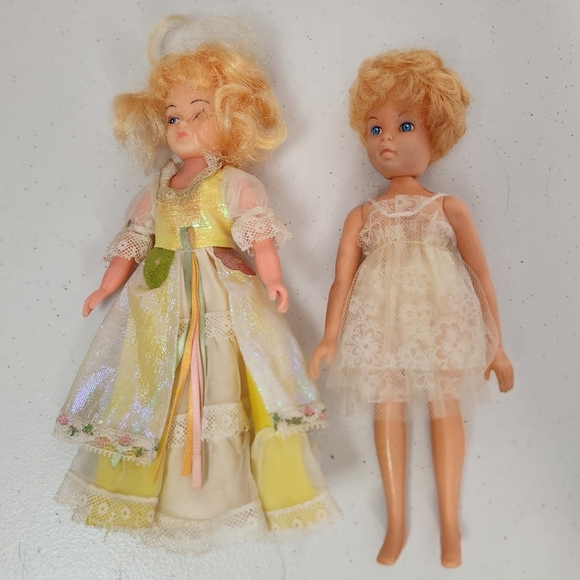 Vintage Blonde 60s 70s ? Plastic Girl Dolls - Picture 1 of 6
